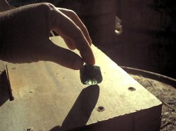A 152ct piece of sapphire rough.