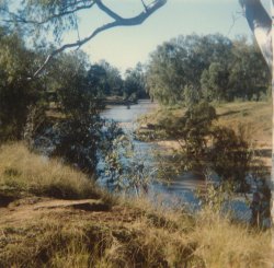 Retreat Creek in flood.